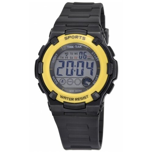 Наручные часы Тик-Так, желтый, черный наручные электронные часы тик так н464 жёлтые