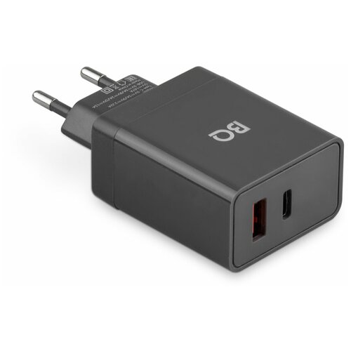 Сетевое зарядное устройство BQ Charger 38W2A01 /2 порта Type-C + USB /серый