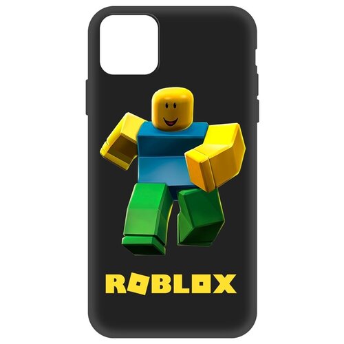 Чехол-накладка Krutoff Soft Case Roblox-Классический Нуб для Apple iPhone 11 Pro Max черный чехол накладка krutoff soft case roblox классический нуб для vivo y12 черный