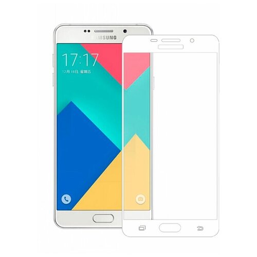 Защитное стекло на Samsung Galaxy A7 (2016), A710F, 3D, белый защитное стекло для samsung galaxy a7 2016 прозрачное