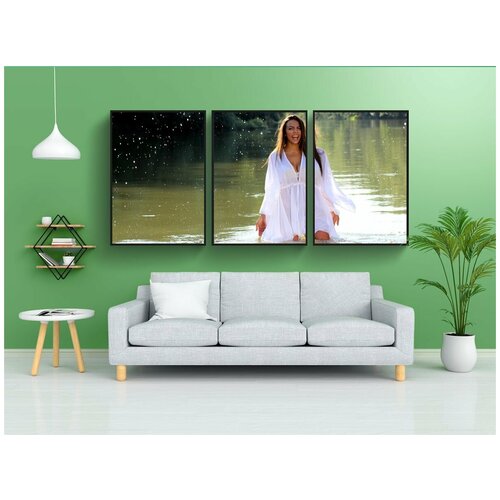 фото Набор модулных постеров для интерьера "лицо, воды, платье" 60x90 см. в тубусе, без рамки lotsprints