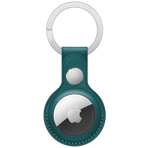 фото Чехол брелок-подвеска для airtag leather key ring forest green apple