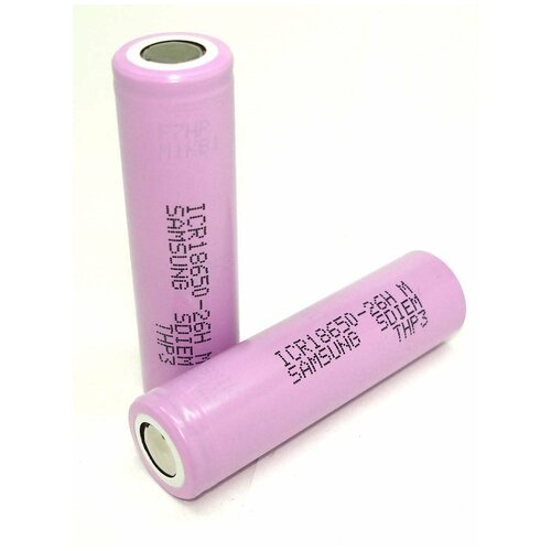 фото Аккумулятор 18650 samsung icr18650-26hm (без защиты) sino power