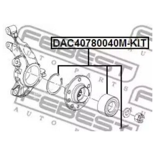 фото Febest dac40780040mkit подшипник ступичный передний 40x78x40