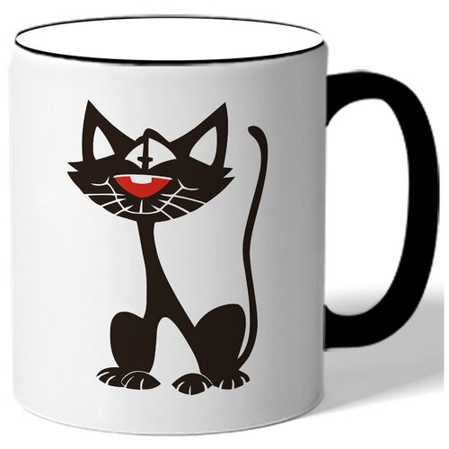 фото Кружка чрный кот drabs