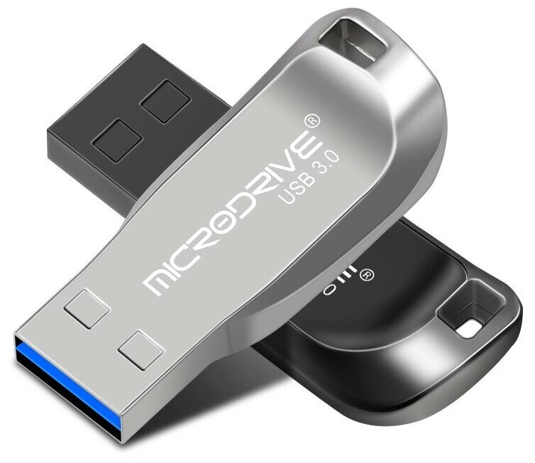 Флешка Microdrive 128 Гб USB 3.0 MCZ50-темно-серая