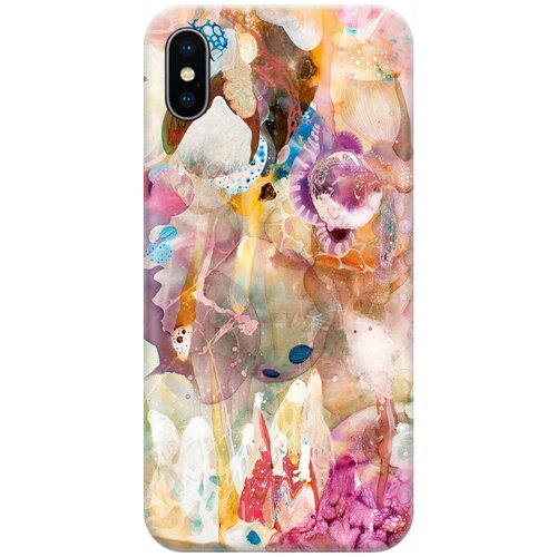 фото Re:pa накладка transparent для apple iphone xs / x с принтом "радость весны"