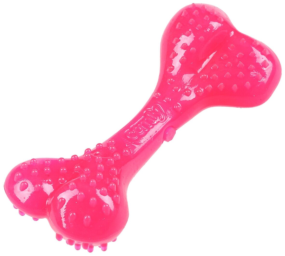 Игрушка для собак COMFY by AQUAEL MINT Косточка с ароматом мяты, 8.5 см, розовая - фотография № 1