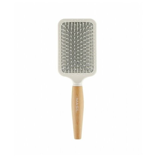 Антистатическая щетка для волос Masil Wooden Paddle Brush, 1 шт расческа для волос clarette щетка массажная малая
