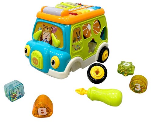 Развивающая игрушка everflo Baby Bus, разноцветный