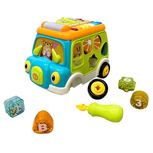 каталки everflo happy car school bus ес 910 Развивающая игрушка everflo Baby Bus, разноцветный