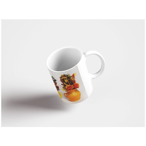 фото Кружка "украшение, сушеные травы, керамика 320 мл. белая" lotsprints