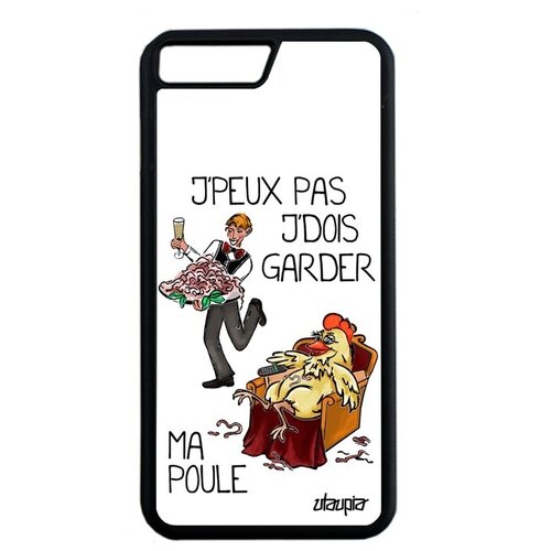 фото Защитный чехол на смартфон // apple iphone 7 plus // "не могу - у меня курица!" картинка повод, utaupia, белый