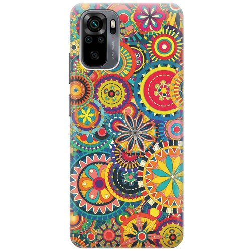 фото Чехол - накладка artcolor для xiaomi redmi note 10 с принтом "яркий узор" re:pa