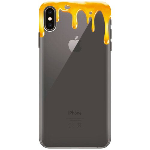 фото Силиконовый чехол на apple iphone xs max / эпл айфон икс эс макс с 3d принтом "honey" прозрачный gosso