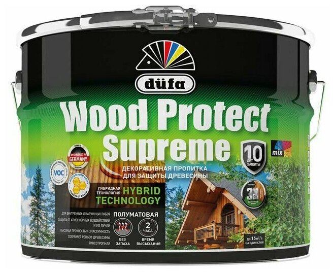 Пропитка Dufa WOOD PROTECT Supreme, горная сосна 9 л МП00-008389