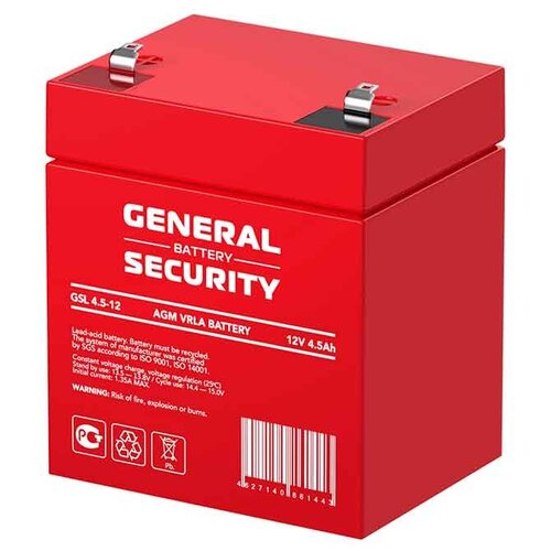 фото Аккумуляторная батарея general security gs4.5-12 4.5 а·ч