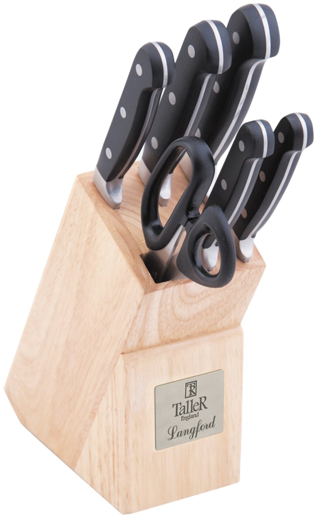 Набор Taller Langford, 5 ножей, ножницы и подставка - фотография № 3