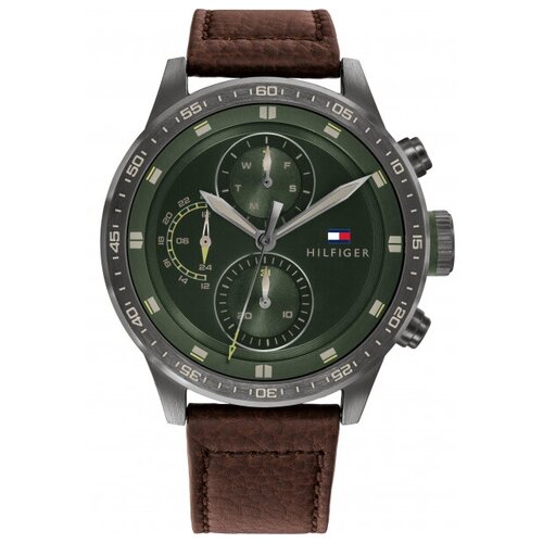 Наручные часы TOMMY HILFIGER, зеленый, коричневый наручные часы tommy hilfiger зеленый коричневый