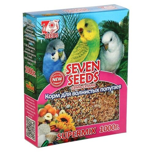 Корм Seven Seeds SUPERMIX для волнистых попугаев, 1 кг