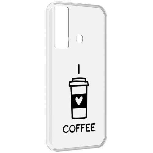 Чехол MyPads Я люблю кофе для Tecno Camon 17 задняя-панель-накладка-бампер