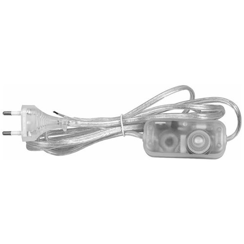 Сетевой шнур для светильников с диммером 230V 2м, прозрачный, DM103 23058 , 200W (2 штуки в комплекте)