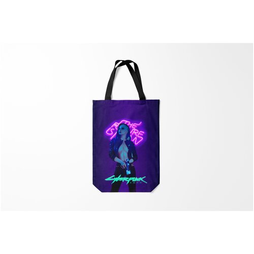 фото Сумка-шоппер / 31х42 см / геймерам / cyberpunk 2077 v burnettie