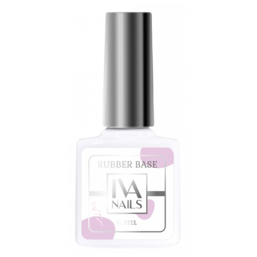 set 20 white nectar pastel color base IVA Nails Базовое покрытие Rubber Base Pastel, №3, 8 мл