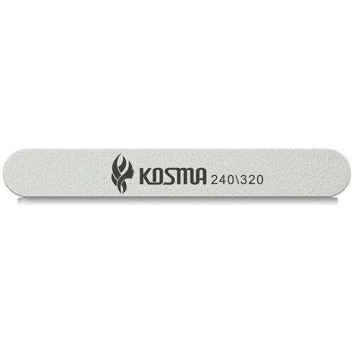 Купить KOSMA Пилка прямая маленькая белая 240/320 пластиковая основа 1 шт. в упаковке, белый