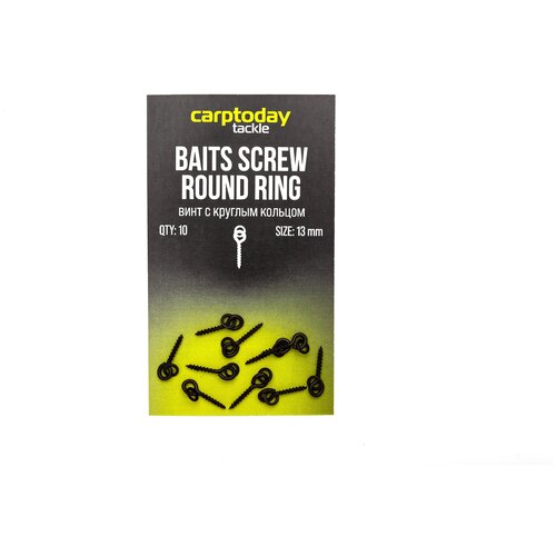Винты для крепления насадки Carptoday Tackle Bait Screw Round Ring с круглым кольцом стопора для насадки carptoday tackle boilie stops
