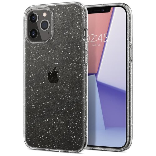 фото Чехол spigen liquid crystal glitter (acs01614) для iphone 12 pro max (clear)