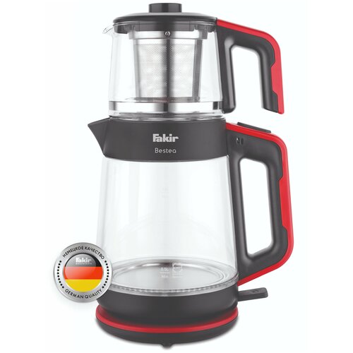 FAKIR Чайник электрический с заварочным чайником BESTEA TEA MAKER, красно-черный