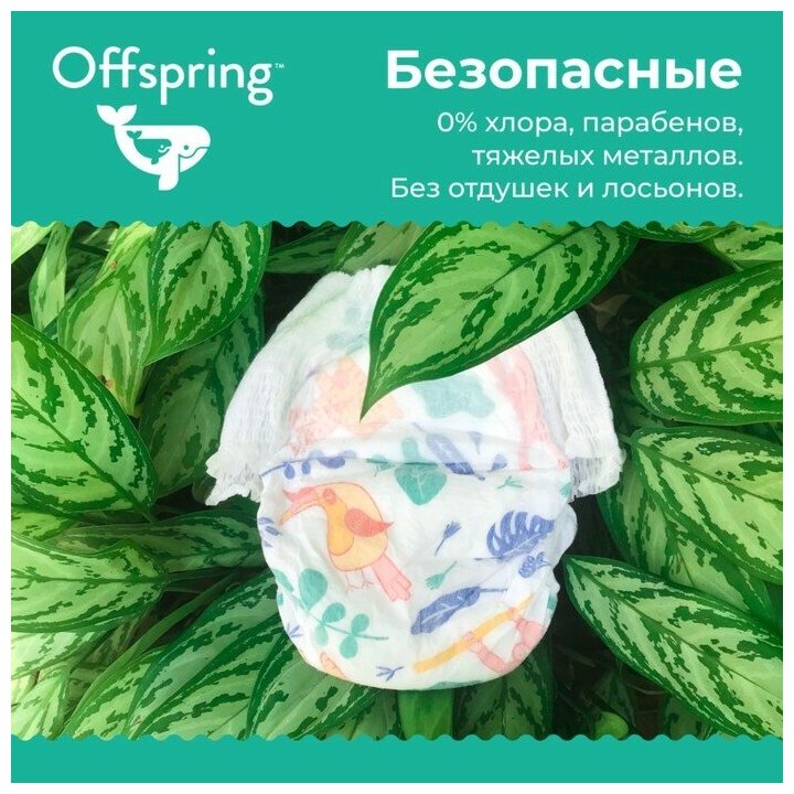 Подгузники-трусики Offspring "Тропики" L, 9-14кг, 36шт. - фото №14