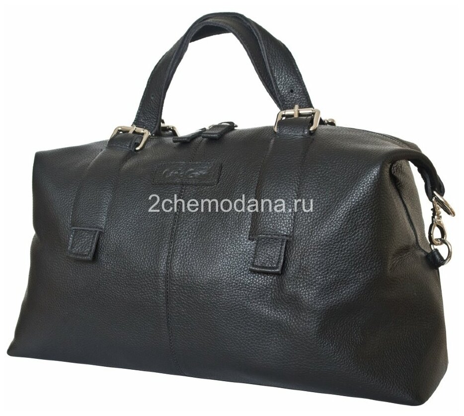 Кожаная дорожная сумка, черная Carlo Gattini 4013-01 - фотография № 18
