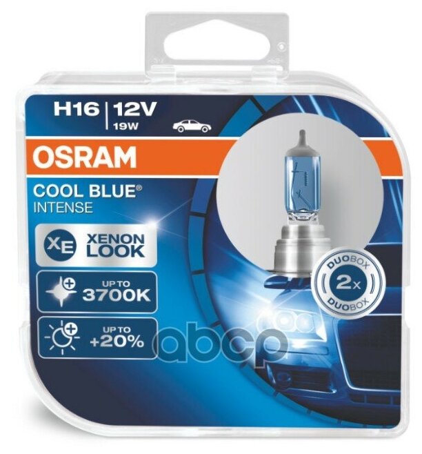 Набор Автоламп Osram64219cbi-Hcb H16 12v 19w Pgj19-3 Cool Blue Intense (Снято С Производства) (Пб2/20) Osram арт. 64219CBIHCB