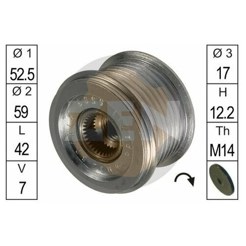 Шкив генератора Era zn5503 для Lexus GS, IS I, II; Toyota RAV 4 III