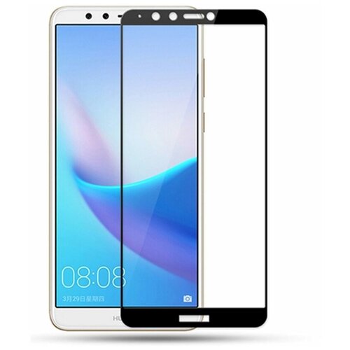 Защитное стекло 3D для телефона Huawei Y9(2018)(чёрное)