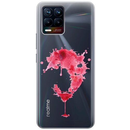 Силиконовый чехол с принтом Cocktail Splash для Realme 8 / 8 Pro / Рилми 8 / 8 Про силиконовый чехол с принтом and what для realme 8 8 pro рилми 8 8 про