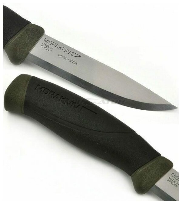 Нож фиксированный MORAKNIV Companion MG (углеродистая сталь) черный/хаки - фотография № 14