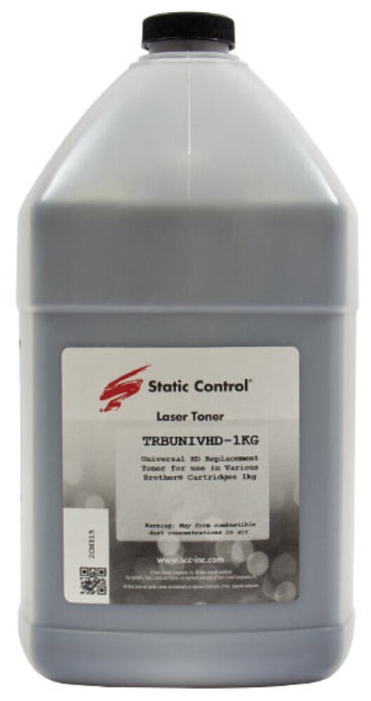 Тонер STATIC CONTROL , для Brother HL2030/2040/2070/2140/2170/5240/5250, черный, 1000грамм, флакон - фото №1