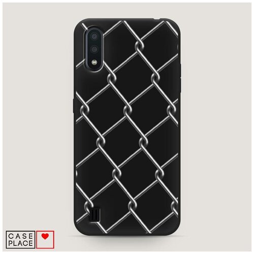 фото Чехол силиконовый матовый samsung galaxy a01 сетка case place