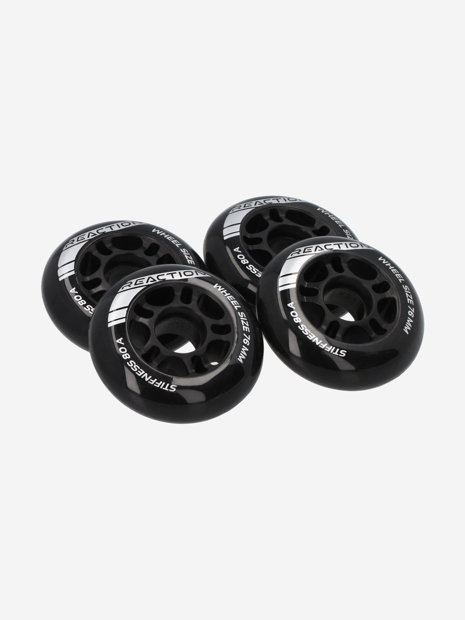 Набор колес для роликов Reaction 76 мм, 80А, 4 шт Черный; RUS: Б/р, Ориг: one size
