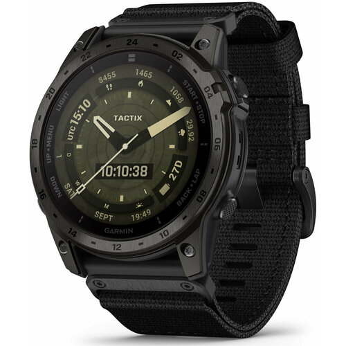 Часы-навигатор Garmin Tactix 7 Amoled Edition Premium Tactical черный 010-02931-01 нейлоновый ремешок силикон Eвропа русский язык 13999000₽