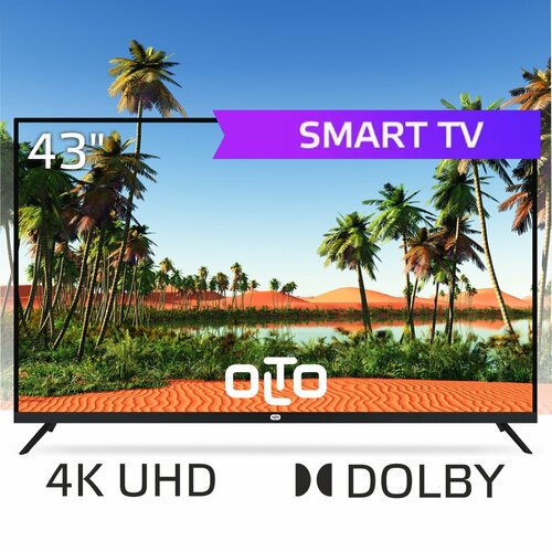 Телевизор OLTO 43ST30U, SMART (Android), 4K Ultra, черный