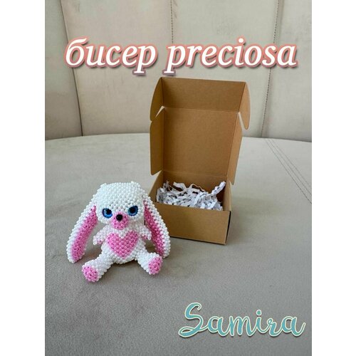 Зайчонок из бисера Preciosa фигурка готовая