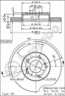 Тормозной диск Brembo - фото №5
