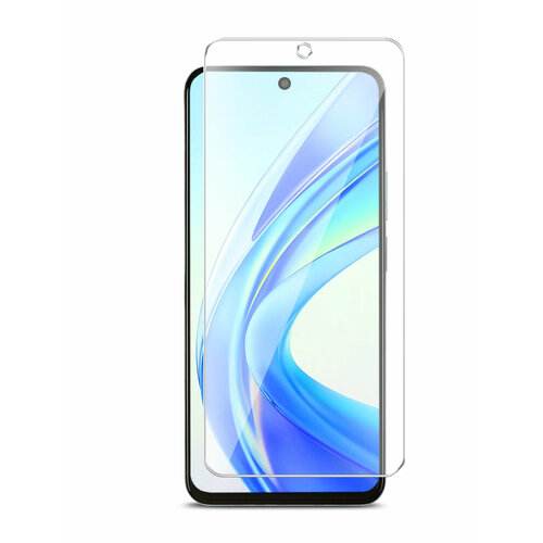 Защитное стекло для Honor X7b (Хонор Х7б ) на Экран, (гибридное: пленка+стекловолокно), прозрачное силиконовая клеевая основа тонкое Hybrid Glass, Miuko защитная пленка для honor x7b хонор х7б на экран матовая гидрогелевая силиконовая клеевая основа полноклеевая miuko