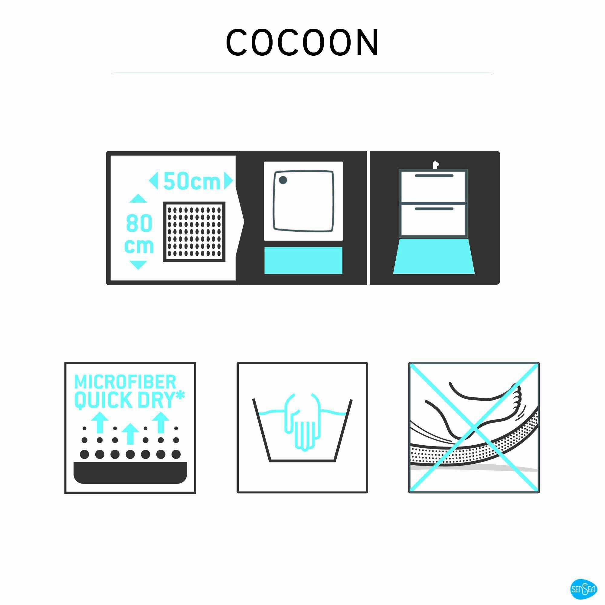 Коврик для ванной комнаты Cocoon 50x80 см цвет бежевый SENSEA - фото №4