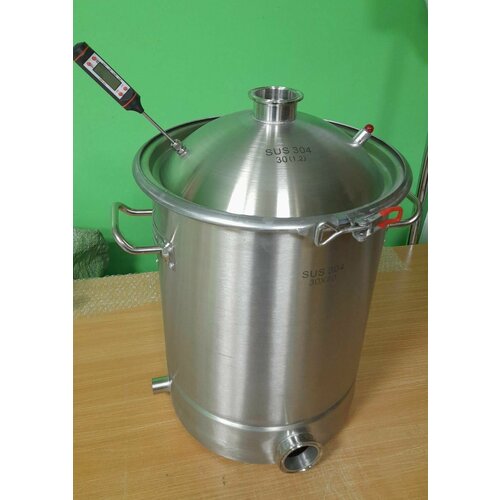 Перегонный куб Люкс 28 литров с клампом под тэн выход в крышке 2 дюйма 1169000₽