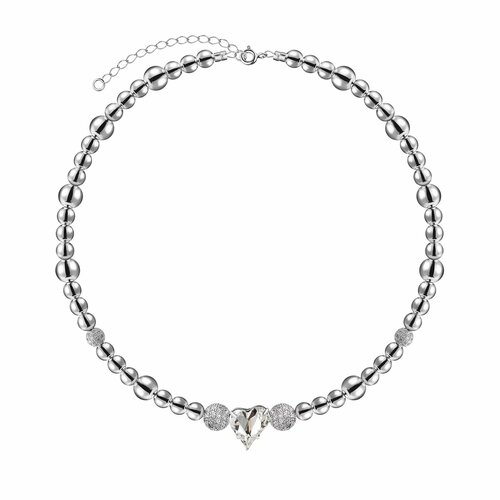 Колье Phenomenal Studio, циркон, кристаллы Swarovski, длина 41 см, серебряный
